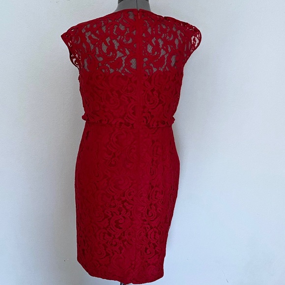 Red Lace Cocktail Dress *NWT* - Banana Republic - Picture 6 of 7
